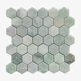 Ming Green Premium Honed 2 Inch Hexagon Marble Mosaic