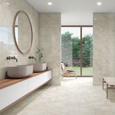 Cinca Bling Cream Glossy 10x30 Ceramic Tile