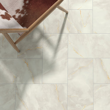 Cinca Bling Cream Glossy 12x24 Ceramic Tile