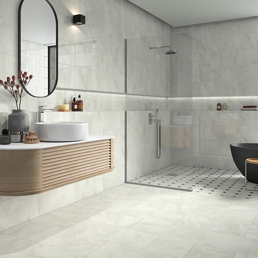 Cinca Bling White Glossy 12x24 Ceramic Tile