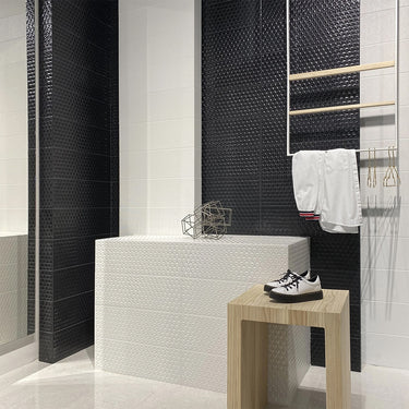 Emigres Velvet Bianco Glossy 8x24 Ceramic Tile