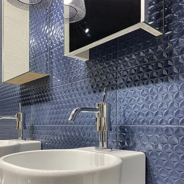 Emigres Velvet Azul Glossy 8x24 Ceramic Tile
