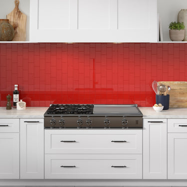 Essentials Red Glossy 3x6 Ceramic Tile