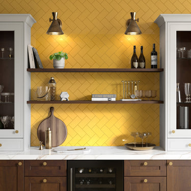 Essentials Yellow Glossy 3x6 Ceramic Tile