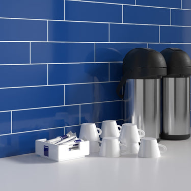 Essentials Blue Glossy 3x12 Ceramic Tile