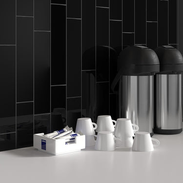 Essentials Black Glossy 3x12 Ceramic Tile