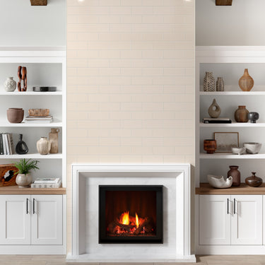 Essentials Ivory Glossy 4x10 Ceramic Tile