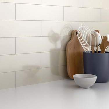 Essentials Ivory Matte 4x16 Ceramic Tile