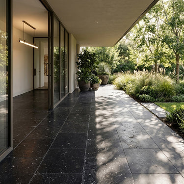 Belgium Blue Brushed Chiseled 8x16 Limestone Tile