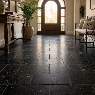 Belgium Blue Brushed Chiseled 8x16 Limestone Tile