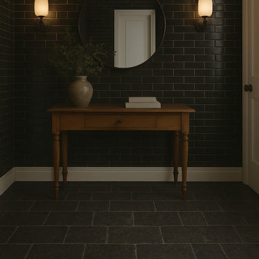 Belgium Blue Brushed Chiseled 8x16 Limestone Tile