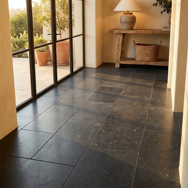 Belgium Blue Polished 16x24 Limestone Tile