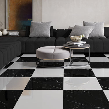 Nero Marquina Polished 24x24 Marble Tile