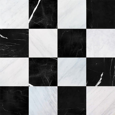 Asian Statuary Honed 18x18 Marble Tile