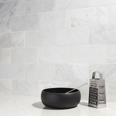 Asian Statuary Honed 6x12 Marble Tile