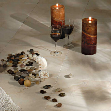 Crema Marfil Polished 24x24 Marble Tile