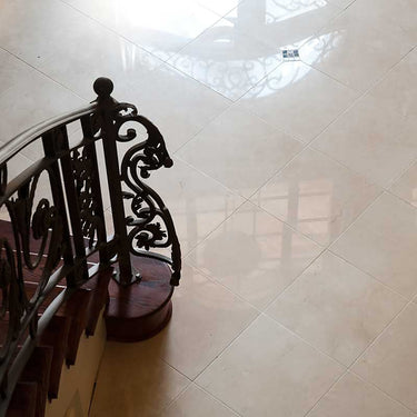 Crema Marfil Honed 18x18 Marble Tile