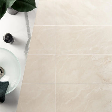 Crema Marfil Honed 12x24 Marble Tile