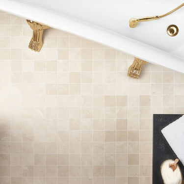 Crema Marfil Honed 2x2 Marble Mosaic