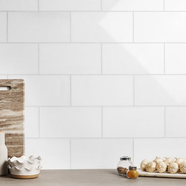 Thassos Polished 6x12 Fluted Marble Tile