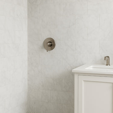 White Carrara Honed Penny Round Marble Mosaic