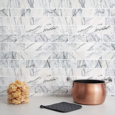 Lilac Honed 3x6 Marble Tile