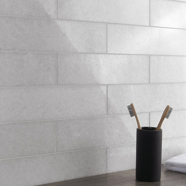 Snow White Honed 3x12 Marble Tile