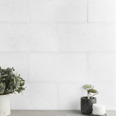 Snow White Polished 6x12 Marble Tile