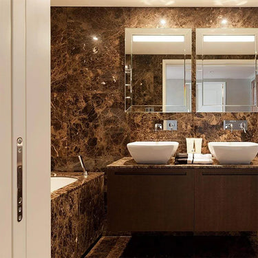Emperador Dark Polished 18x18 Marble Tile