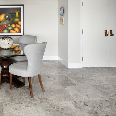 Tundra Gray Honed 18x18 Marble Tile