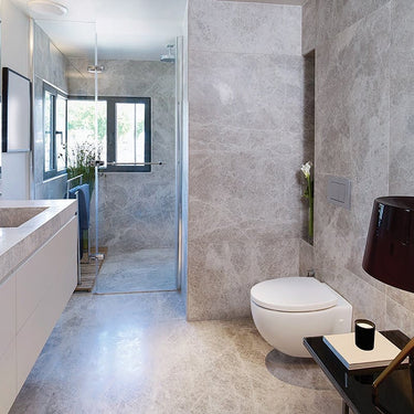 Tundra Gray Honed 18x36 Marble Tile