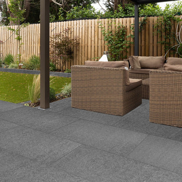 Basalt Black Flamed 12x24 Basalt Tile