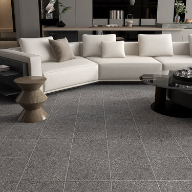 Absolute Black Flamed 12x12 Granite Tile