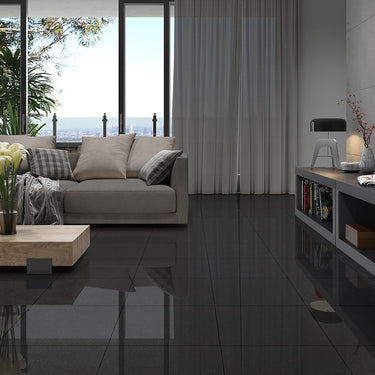 Absolute Black Polished 24x24 Granite Tile