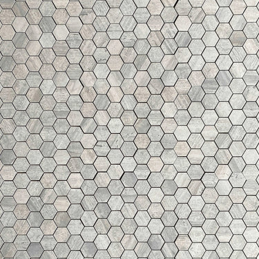 Bluewood Marble Honed 2 Inch Hexagon Marble Mosaic