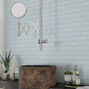 Ice White Glossy 2 1/4x7 7/8 Terracotta Tile