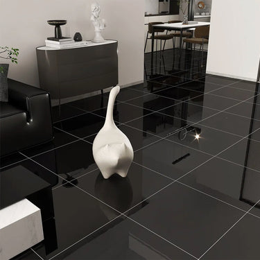 Jet Black Glossy 24x24 Porcelain Tile