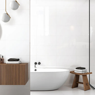 Pure White Glossy 12x24 Porcelain Tile
