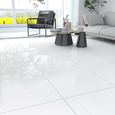 Pure White Glossy 24x24 Porcelain Tile
