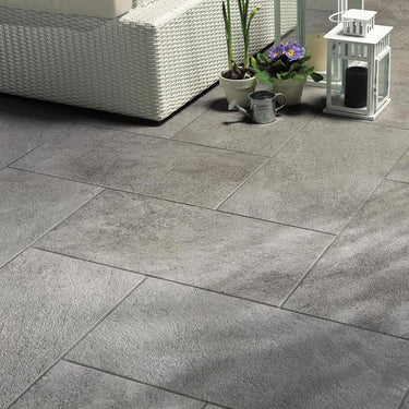 Atlas Concorde Block Grigio Textured 12x24 Porcelain Tile