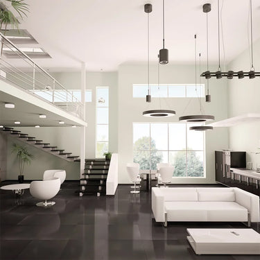 Azteca Smart Lux Black Sugar Effect Glossy 12x24 Porcelain Tile