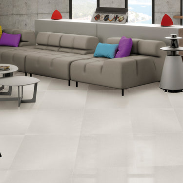 Azteca Smart Lux White Sugar Effect Glossy 12x24 Porcelain Tile