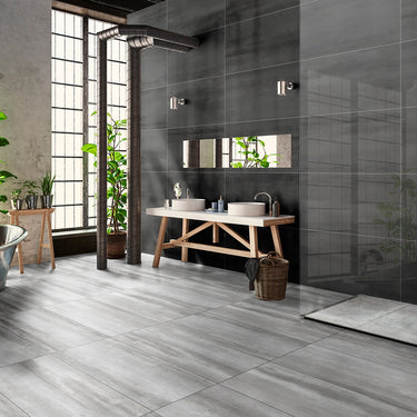 Azteca Synthesis Grey Matte 24x48 Porcelain Tile