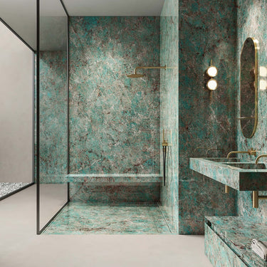 Italgraniti Charm Expeirence Amazzonite Glossy 24x48 Porcelain Tile