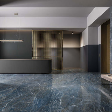 Italgraniti Charm Expeirence Blue Saint Laurent Glossy 24x48 Porcelain Tile