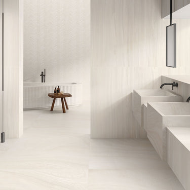 Provenza White Crosscut Matte 24x48 Porcelain Tile