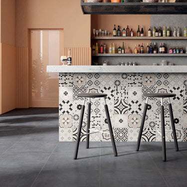 Sintesi Flow Black Matte 12x24 Porcelain Tile