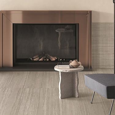Travertine Touch Grey Matte 12x24 Porcelain Tile