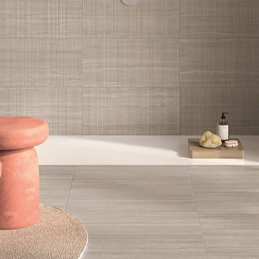 Travertine Touch Grey Matte 24x48 Porcelain Tile