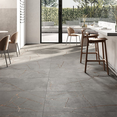 Fractura Darkness Design Matte 24x48 Porcelain Tile